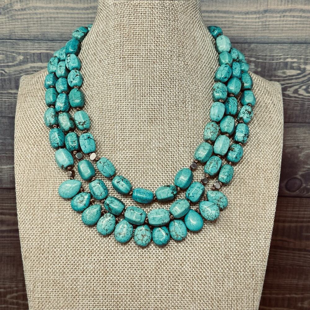 Silpada N3023 Drops of the Ocean Necklace Howlite Sterling Silver